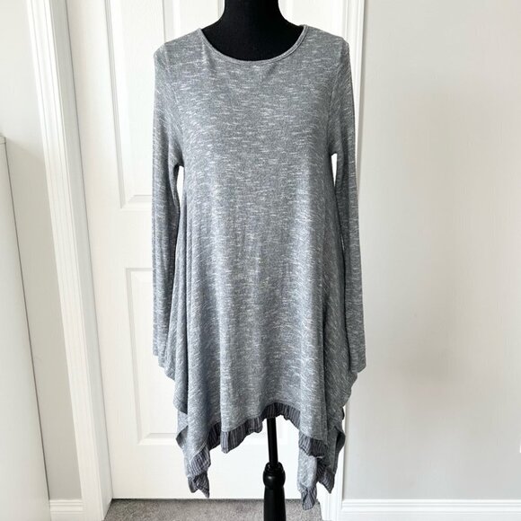 Diabolika Space Dye Asymmetrical  Hem Lagenlook Dress Made in Italy One Size - Picture 1 of 14